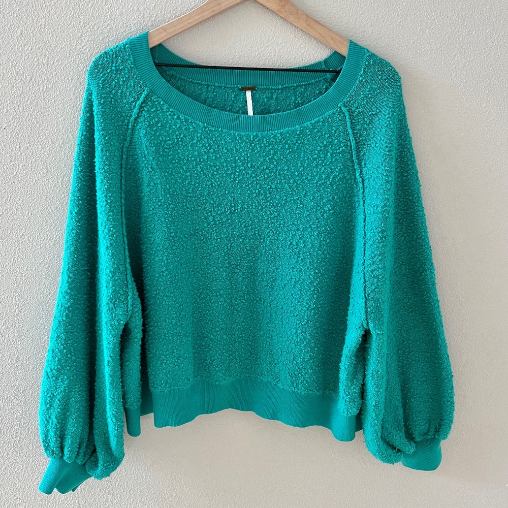 Free People Found My Friend pullover in sea foam